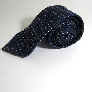 Cedar Wood State Mens Tie Blue  w/White Polka Dots Necktie 3" W x 60" L